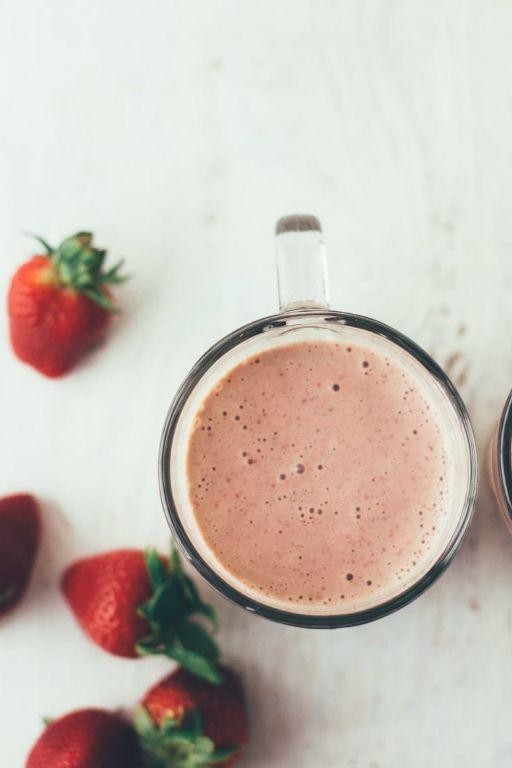Strawberry Cinnamon Basil Smoothie