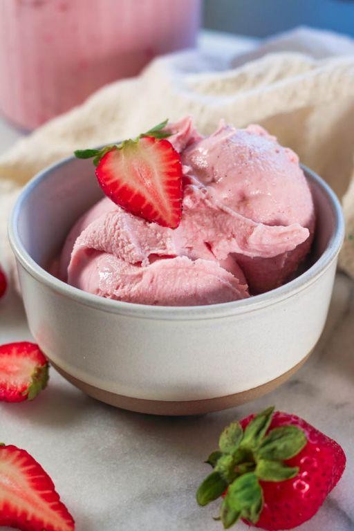 Strawberry Cottage Cheese Ice Cream