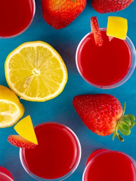 Strawberry Lemonade Jello Shots