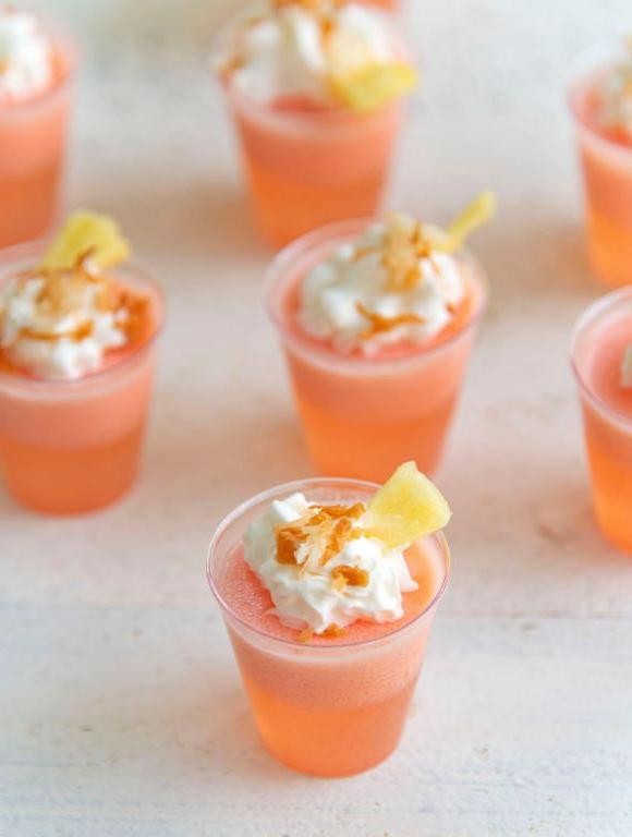 Strawberry Pineapple Jello Shots