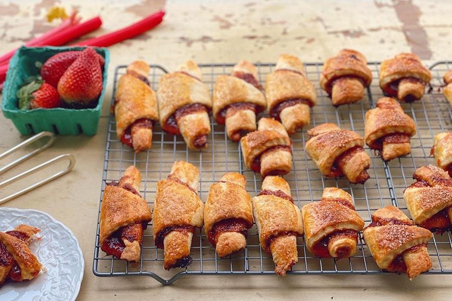 Strawberry Rhubarb Rugelach