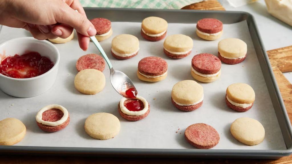 Strawberry Shortcake Sandwich Cookies