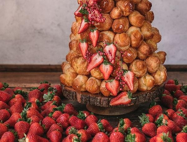 Strawberry and Cream Croque en Bouche