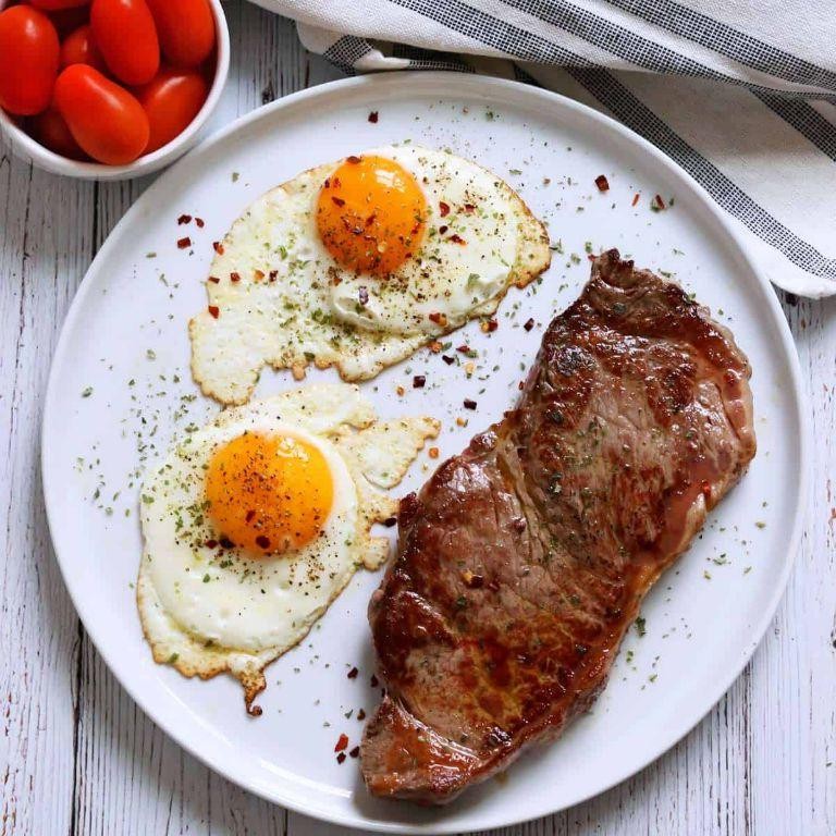 Strip Loin Steak and Eggs Breakfast