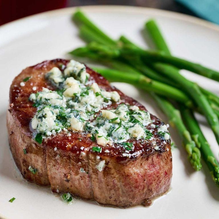 Strip Loin Steak with Blue Cheese Butter