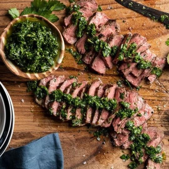 Strip Loin Steak with Chimichurri Sauce