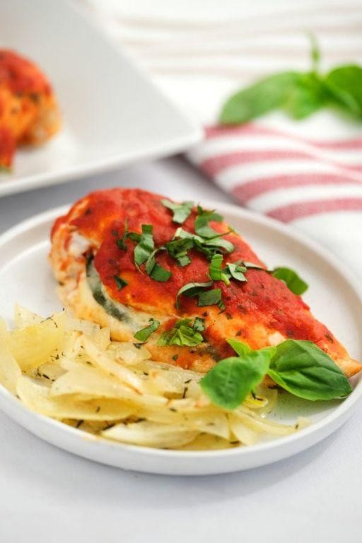 Stuffed Chicken Breast with Marinara Sauce