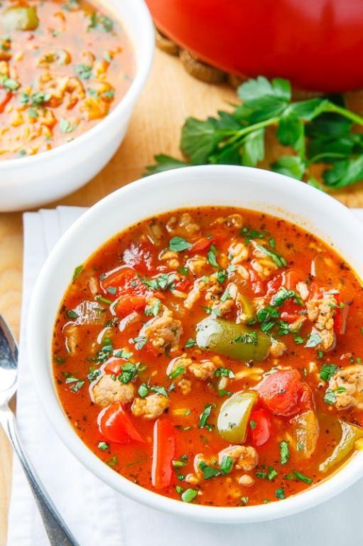 Stuffed Pepper Soup with Sausage