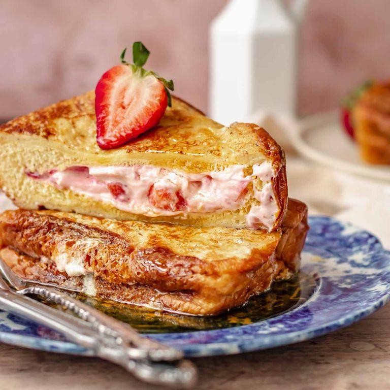 Stuffed Strawberry Cream Cheese French Toast