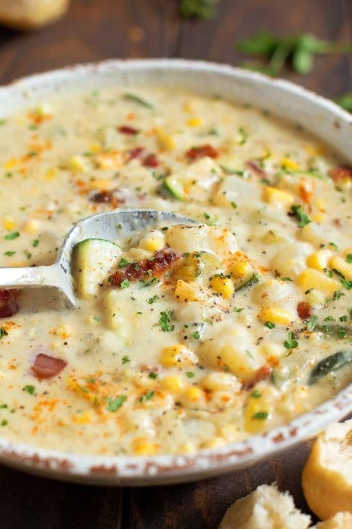 Summer Corn and Zucchini Soup
