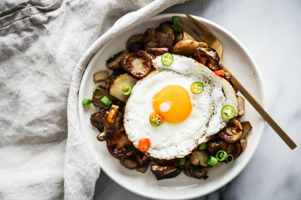 Sunchoke Hash with Fried Eggs