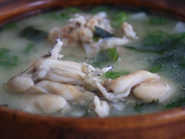 Swamp Soup with Frog Legs and Garlic