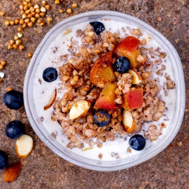 Sweet Cinnamon Apple Kasha Breakfast Bowl