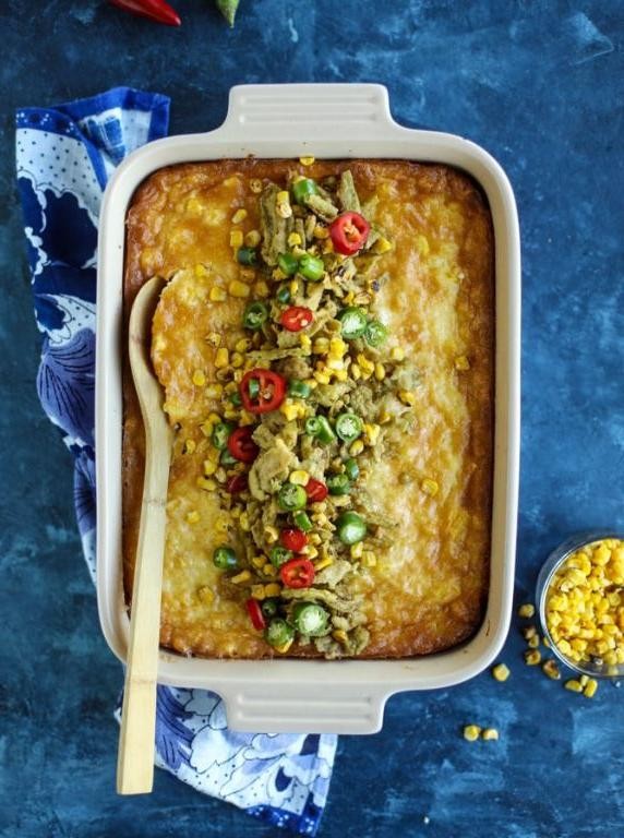 Sweet Corn and Jalapeno Egg Souffle