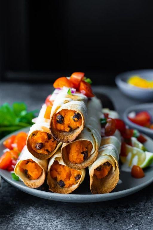 Sweet Potato and Black Bean Taquitos