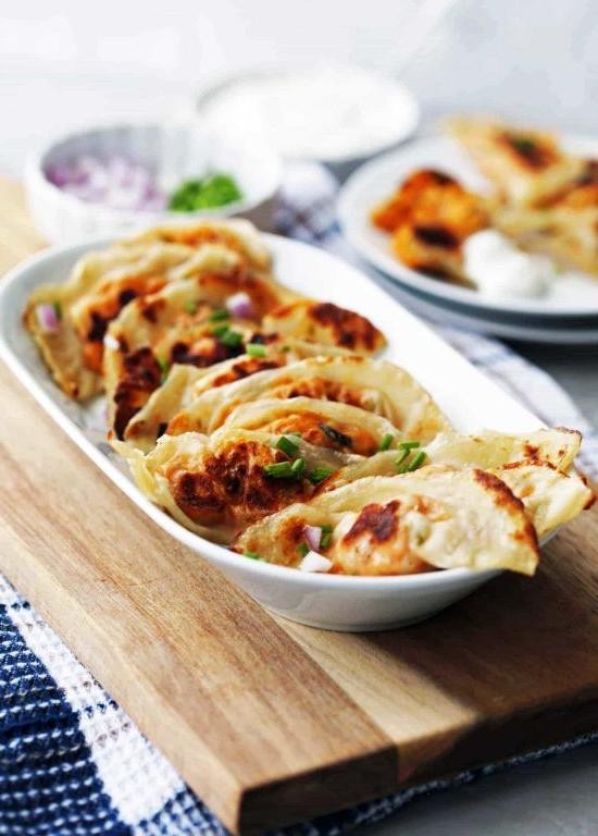 Sweet Potato and Kale Fried Dumplings