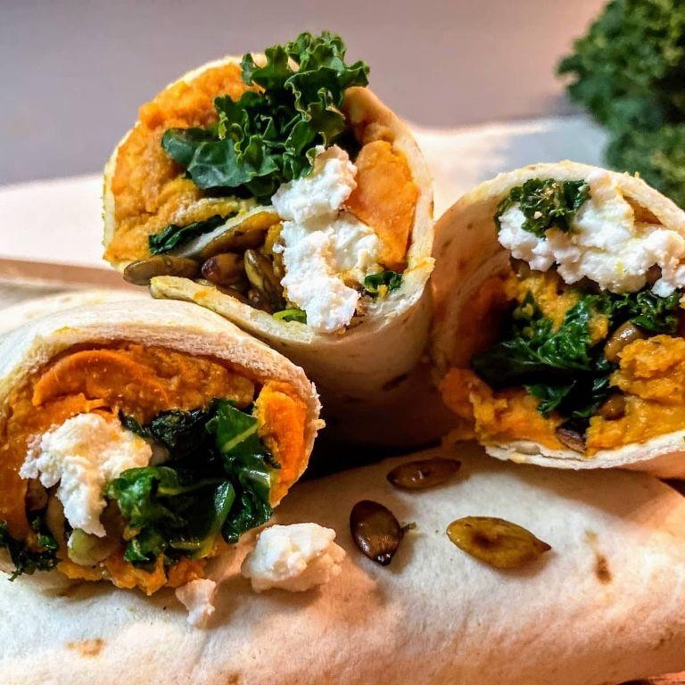 Sweet Potato and Kale Wrap