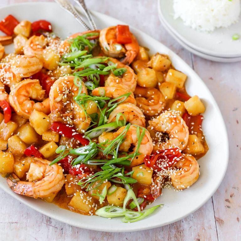 Sweet and Sour Mixed Seafood Stir Fry