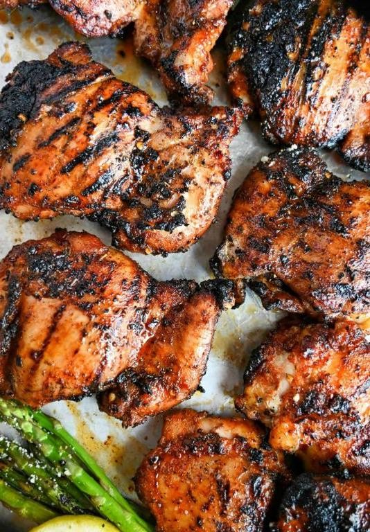 Sweet and Spicy Grilled Chicken Thighs