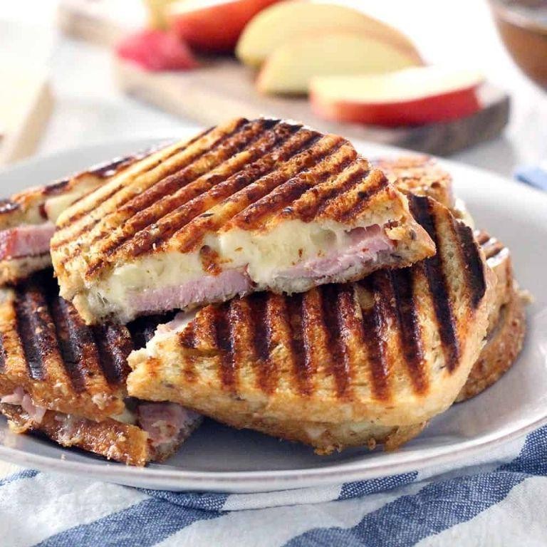 Swiss Cheese and Apple Panini