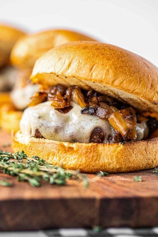 Swiss Cheese and Beef Burger