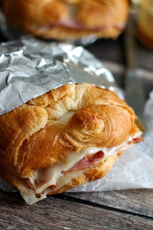 Swiss Cheese and Ham Croissants