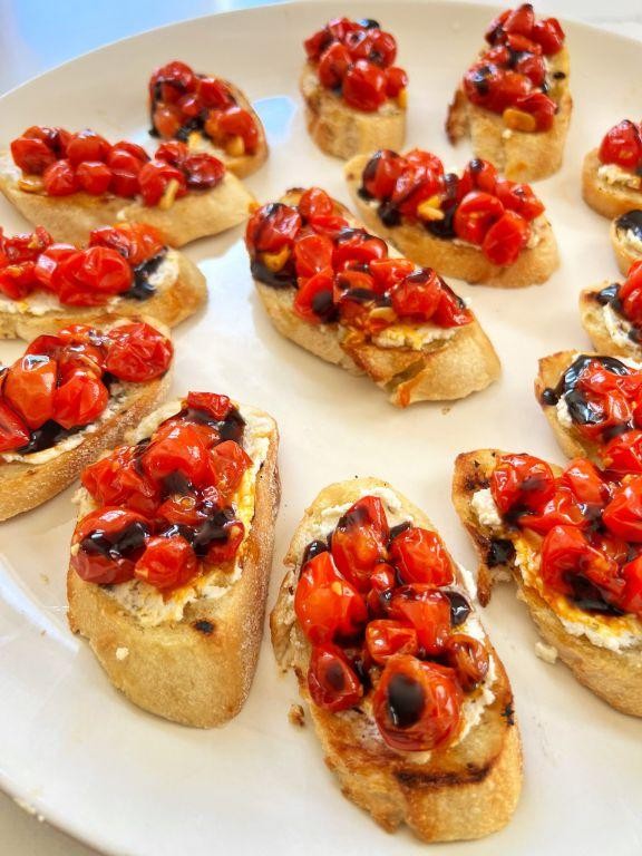 Swiss Cheese and Tomato Bruschetta
