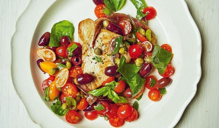 Swordfish Puttanesca with Olives and Capers
