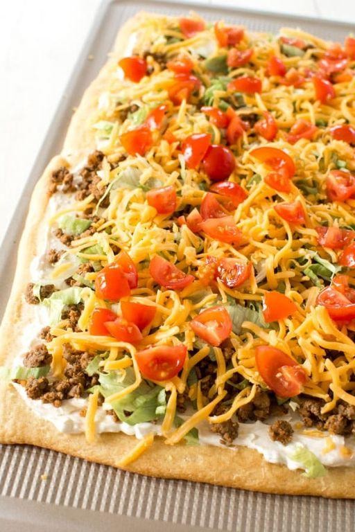 Taco Crescent Roll Pizza