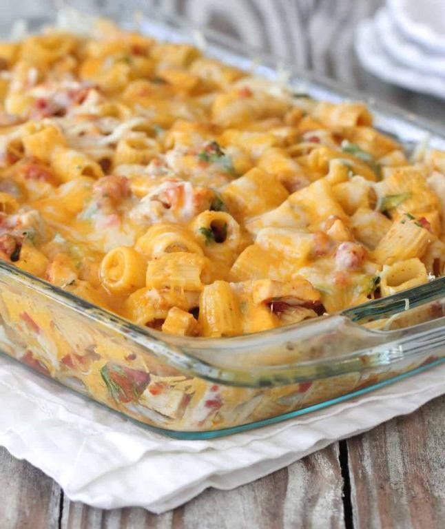 Taco Spiced Chicken Pasta Bake