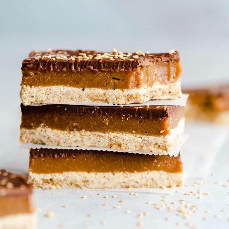 Tahini Caramel Slice