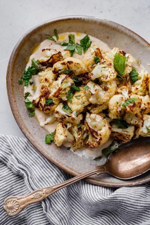 Tahini Roasted Cauliflower
