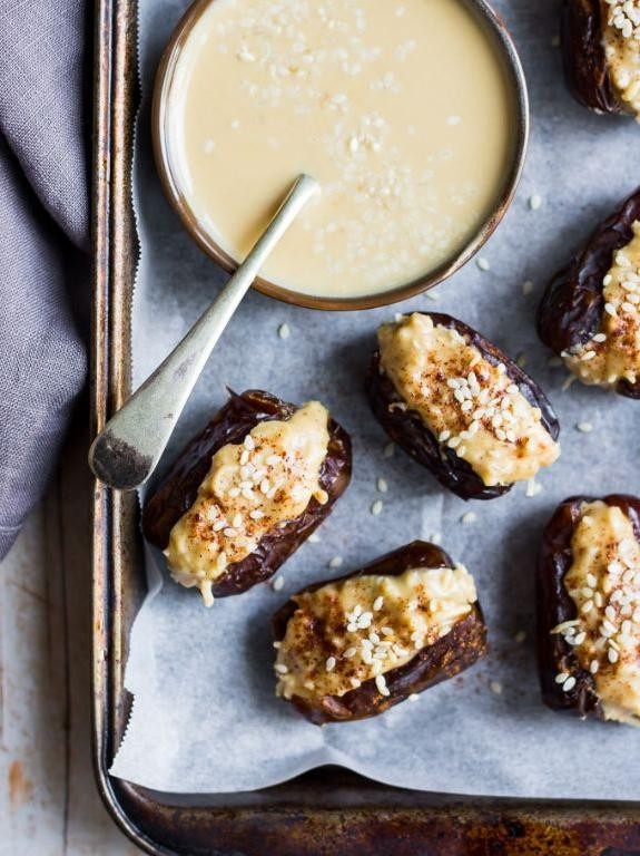Tahini Stuffed Dates