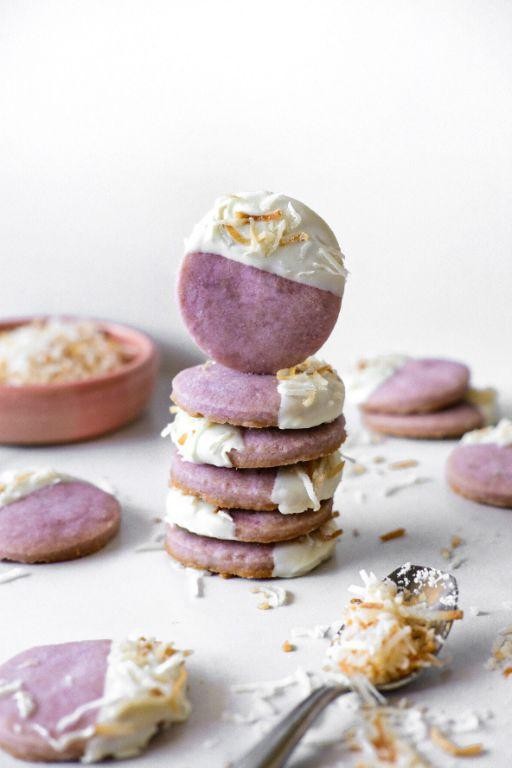 Taro Almond Cookies