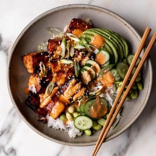 Teriyaki Salmon Rice Bowl