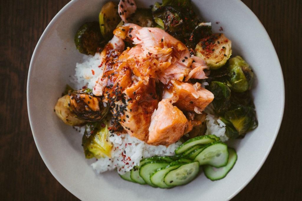 Teriyaki Salmon with Roasted Brussels Sprouts