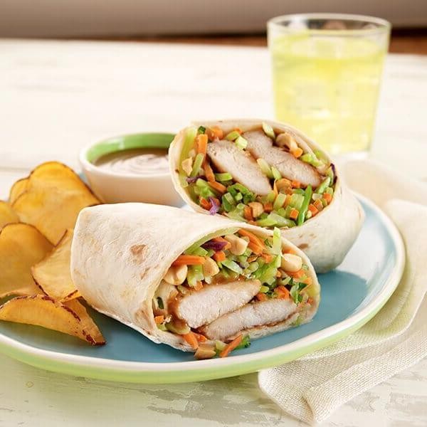Thai Peanut Chicken Wrap