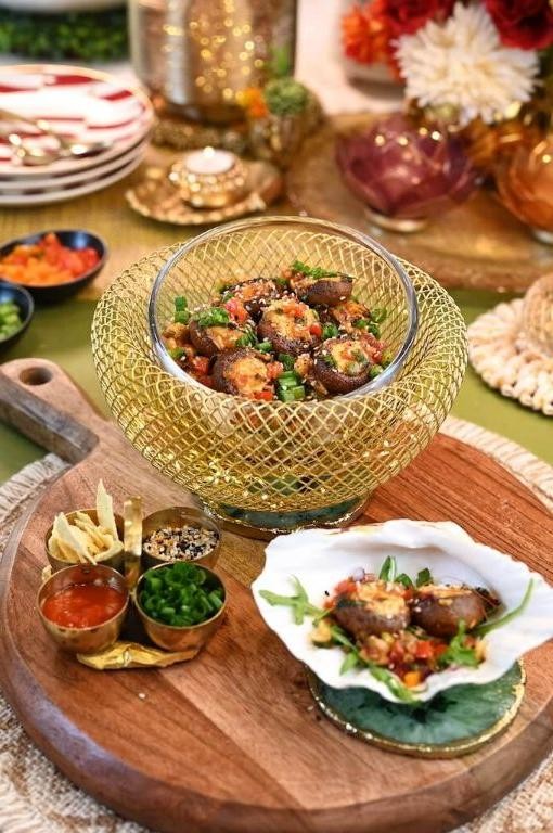 Thai Sweet Chilli Sauce Stuffed Mushrooms