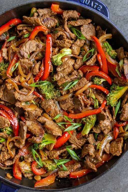 Thin Sirloin Steak Stir-Fry with Vegetables