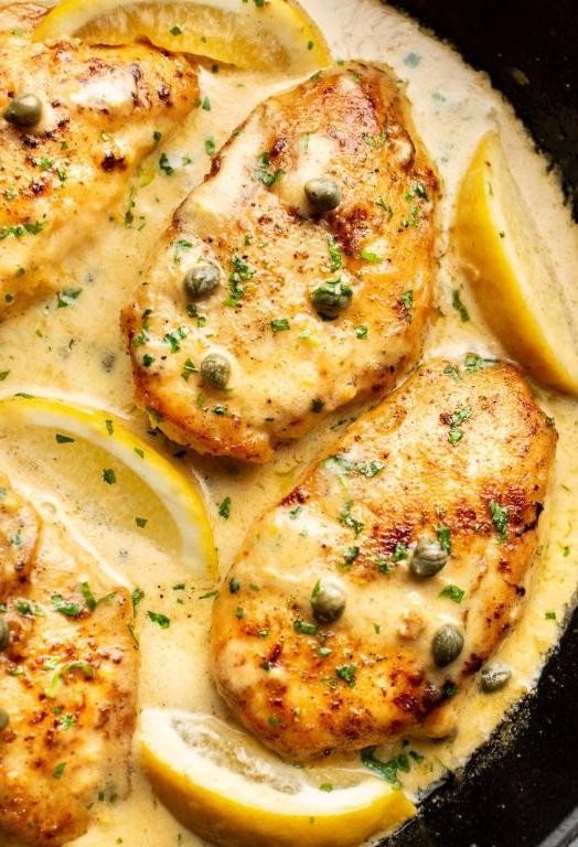 Thin Sliced Chicken Breast Piccata