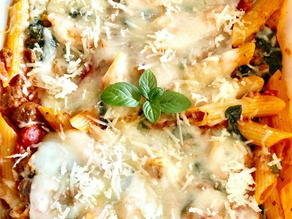 Three Cheese Chicken Pasta Bake