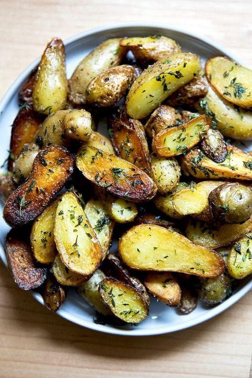 Thyme and Olive Oil Fingerling Potatoes