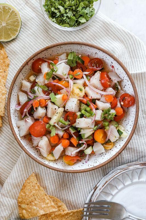 Tilapia Ceviche with Fresh Lime Juice