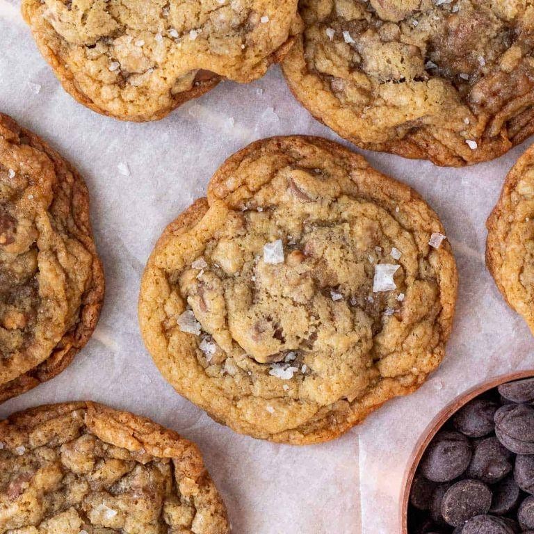 Toffee-tastic Toffee Cookies with Sea Salt