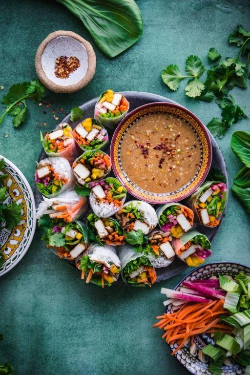 Tofu and Vegetable Summer Rolls