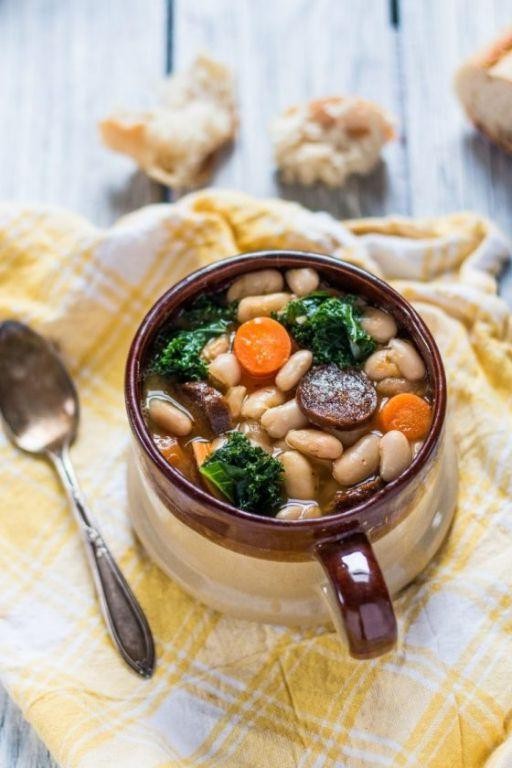 Tofurkey Sausage and Kale Soup