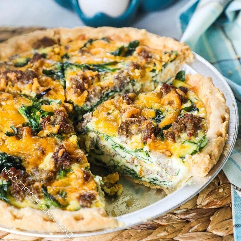 Tofurkey Sausage and Spinach Quiche