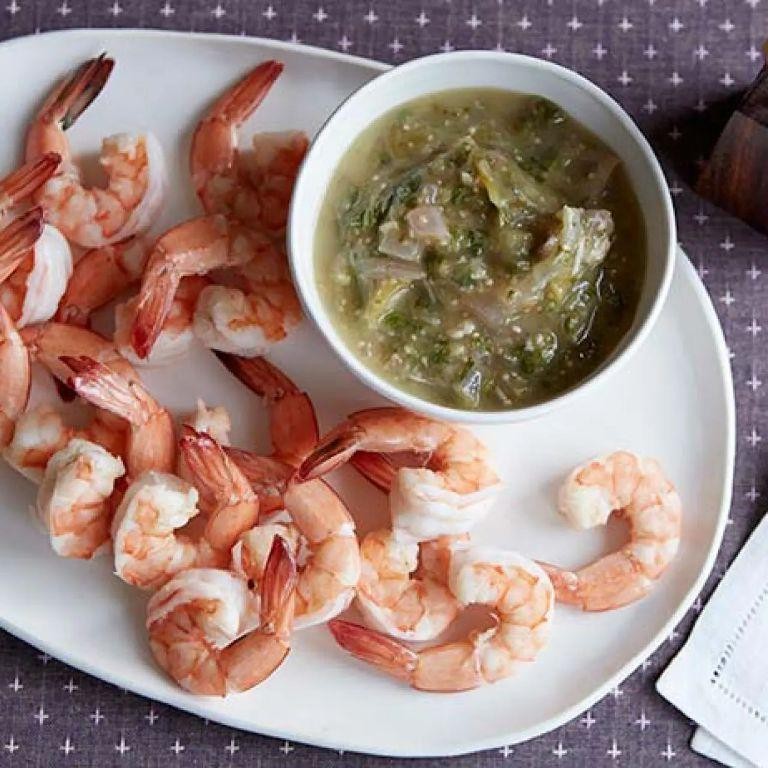 Tomatillo Shrimp Cocktail