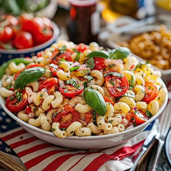 Tomato Basil Macaroni Salad