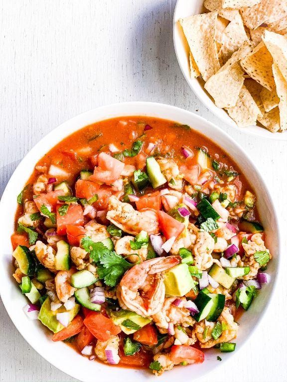 Tomato Basil Shrimp Ceviche